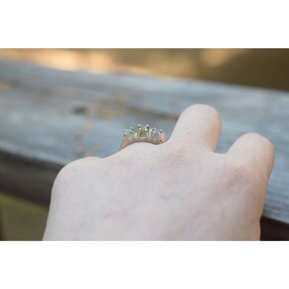 Natural Sapphire Ring, raw sapphire ring, unique sapphire ring, raw gem ring - Picture 4 of 5